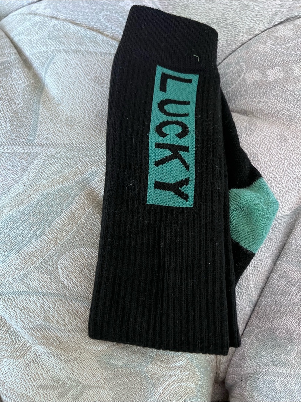Lucky Black & green Crew Socks
